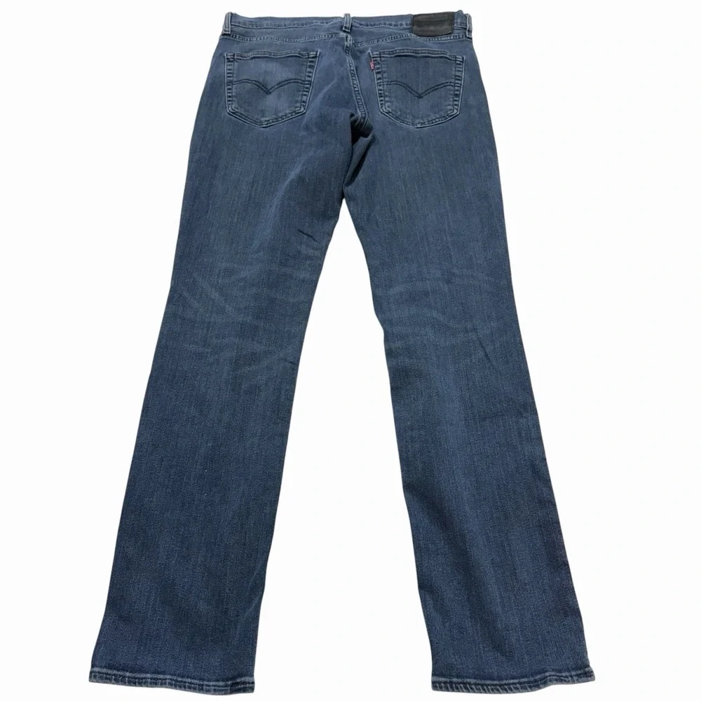 Levi's Men's Blue Stretch Jeans Dark Wash Straight Denim